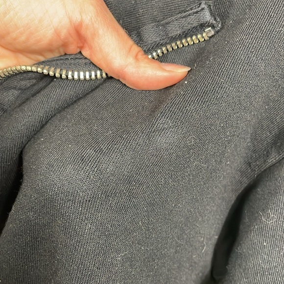 Sundry Quarter Zip Longline Sweatshirt Dress Fleece Loose Baggy Sz 0 - Picture 3 of 9